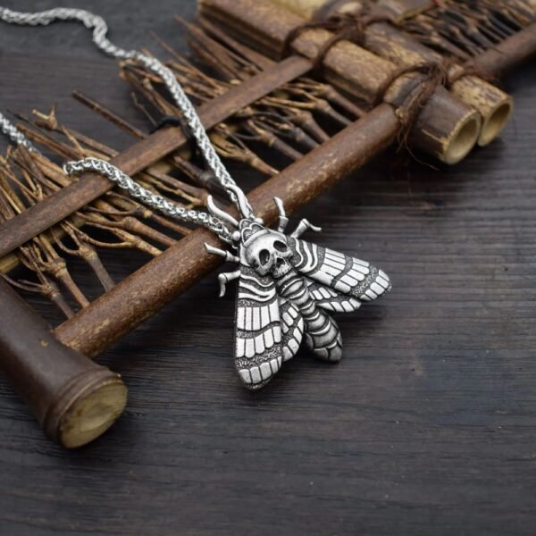 Gothic Style Death Moth Necklace - Image 3