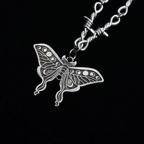 Gothic Style Death Moth Necklace - Image 7