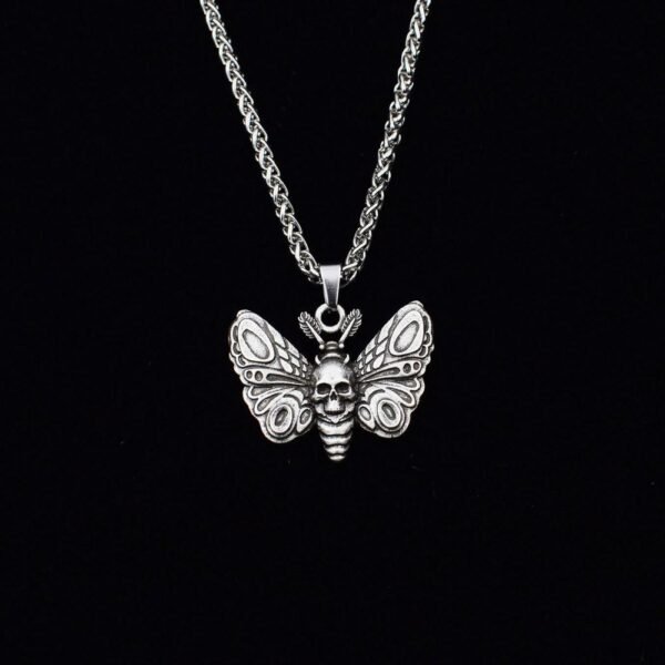 Gothic Style Death Moth Necklace - Image 4