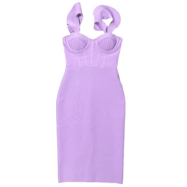 Women's Elegant Solid Color Hip-hugging Dress by Fashion Aaj Kal - Image 2