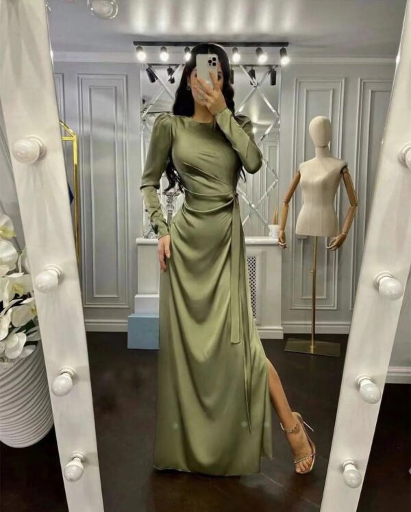 Beautiful Waist Fitting Irregular Dress - Image 5