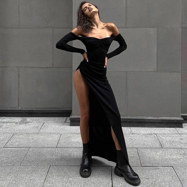 Women's Graceful And Fashionable Long Sleeve Dress - Image 3