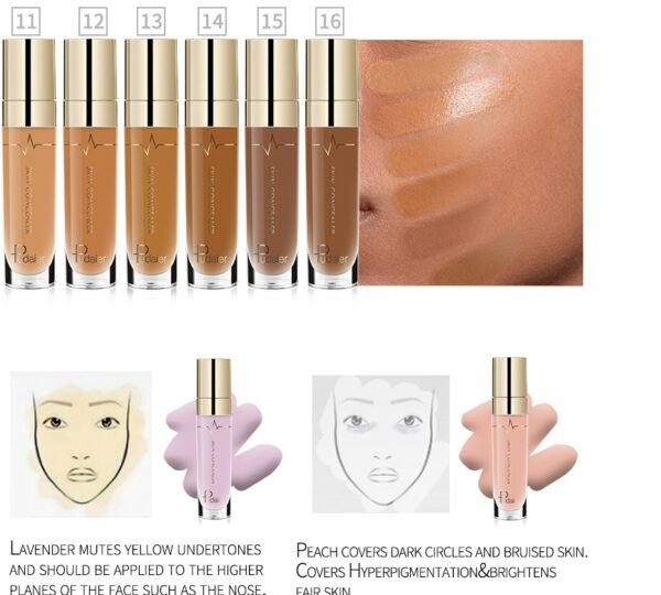 Pudaier foundation Professional Moisturizer Face Base MakeUp Long Lasting Convenient Concealer Makeup Cosmetic Concealer - Image 8