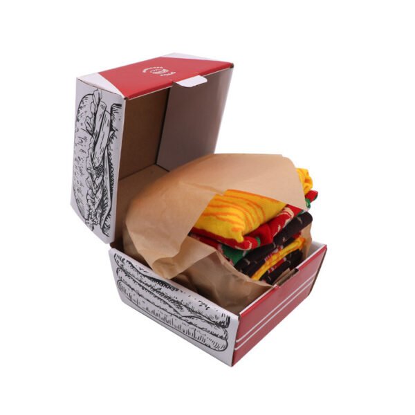 Christmas Creative Hamburger Socks Party Socks Gift - Image 2