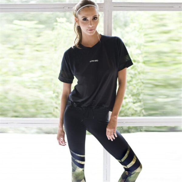 Camouflage printed stitching yoga pants - Image 10