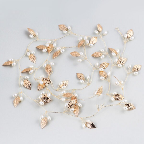 Bridal Headgear Golden Leaves European And American Wedding Headband - Image 5