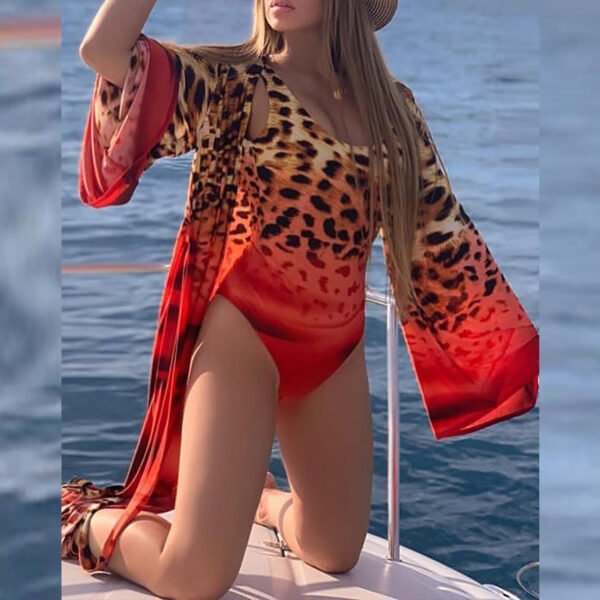 Sexy Leopard Swimwear Summer Women's Blouse Bikini - Image 2