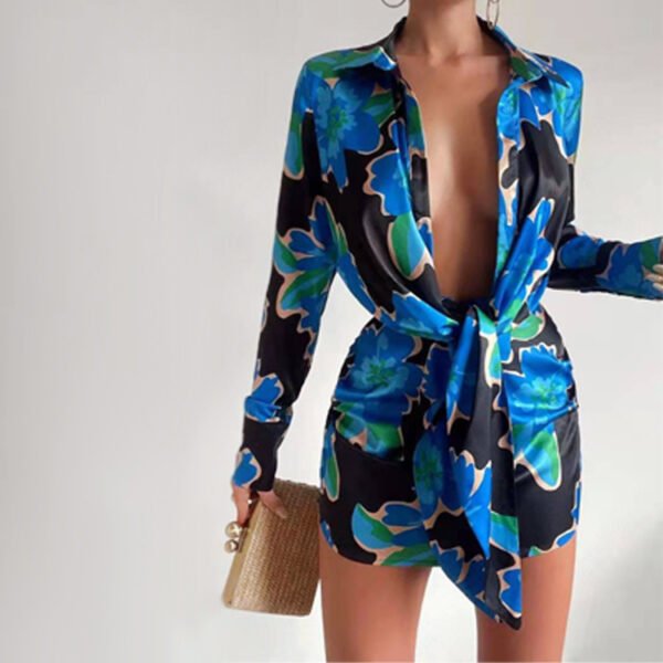 European And American Short Fashion Loose-fitting Long Sleeves Dress - Image 5