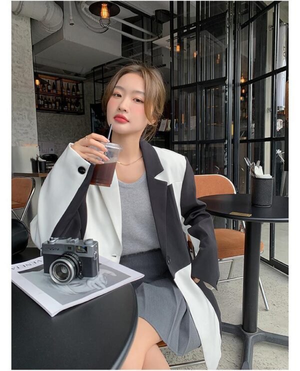 Color Matching Suit Jacket Female Loose Design Niche Small-sized - Image 8