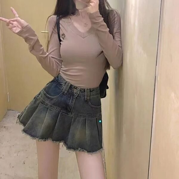 American Retro Pleated Skirt Exposure-proof Skirt Skirt - Image 6