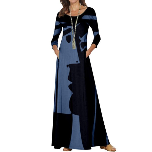 Oil Painting Art Visual Dislocation Spring And Summer Long Dress - Image 9