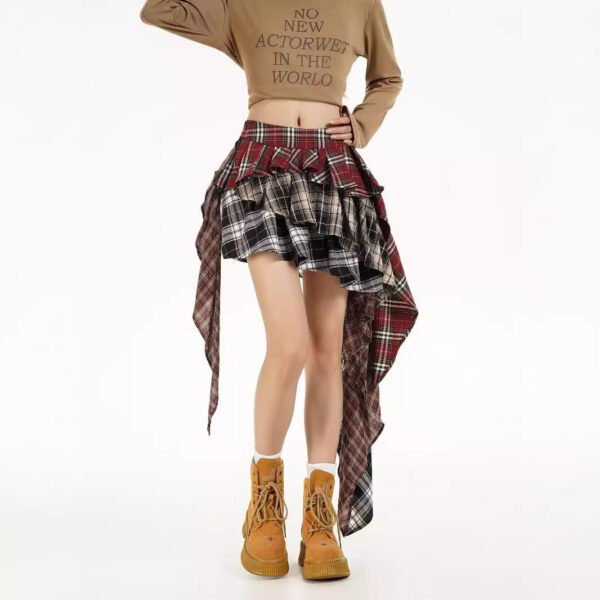 Women's American-style Retro Patchwork Skirt