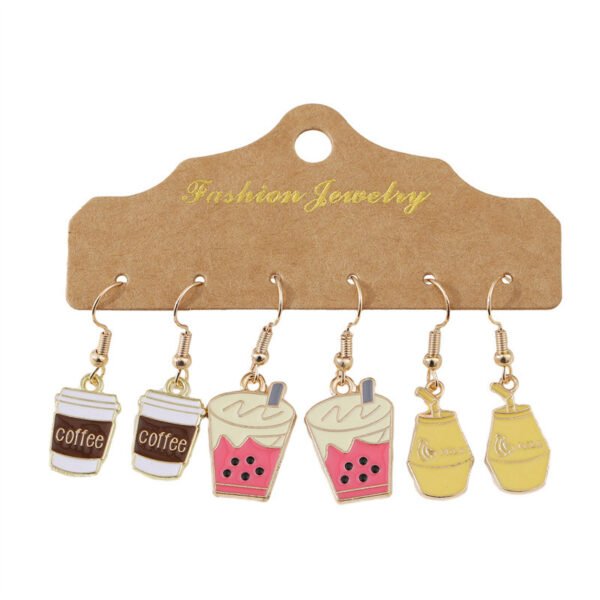 Cute Pattern Pendant And Earrings Set Small And Personalized - Image 5
