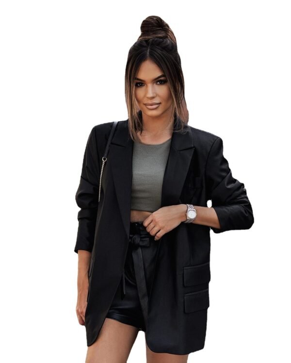 Fashion Printing Lapel Long Sleeve Suit Coat - Image 5