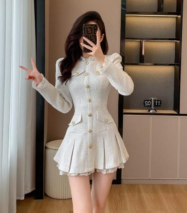 Autumn Winter French Fragrant Style Dress Set - Image 4
