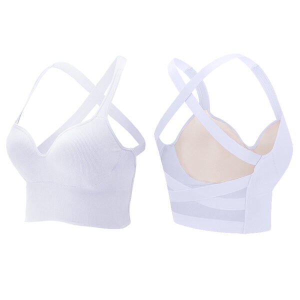 Sports Underwear Women's Summer Shockproof High Strength One-piece Vest Running Yoga Fitness Fixed Cup Bra - Image 7