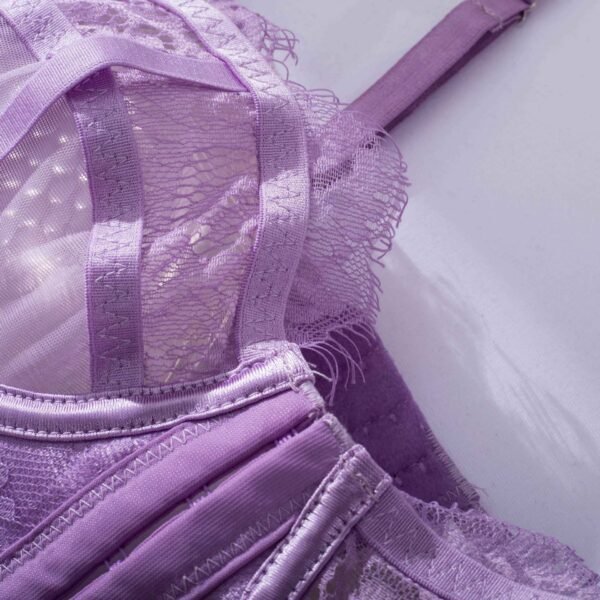 Purple Lace Women's Bra Set - Image 7