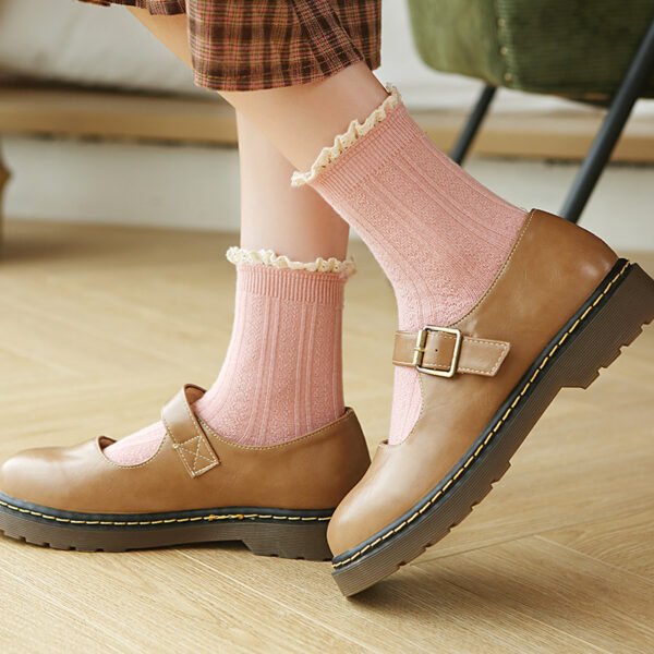 Autumn And Winter Socks Women's Japanese College Style Lace - Image 7