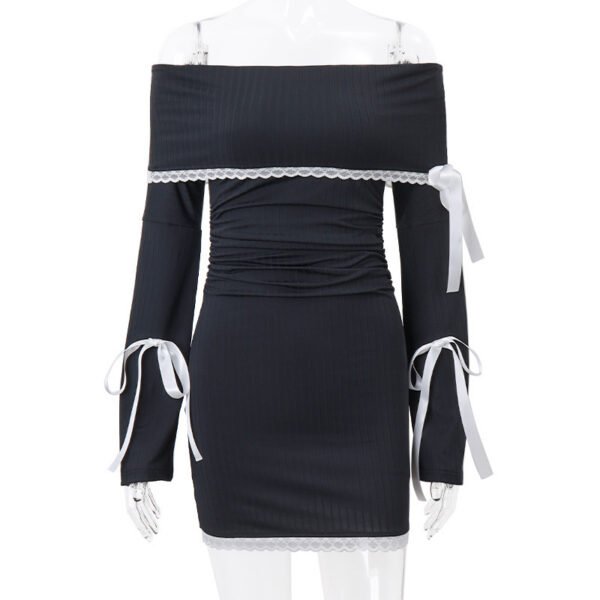 Women's Off-shoulder Tube Top Lace Dress - Image 10