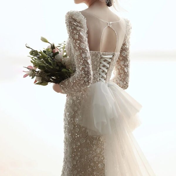French Style Fishtail Light Wedding Dress Bride Temperament - Image 6