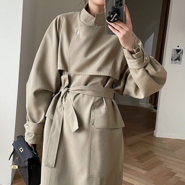 Women's Long Fashion Trench Coat - Image 2