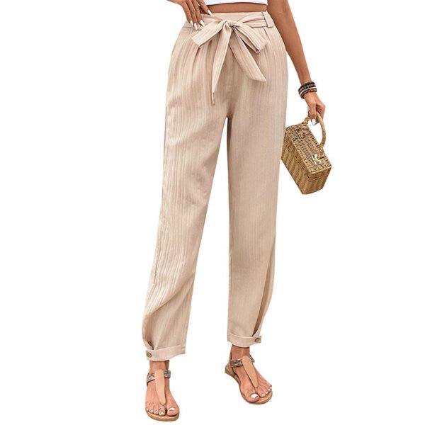New European And American Women's Clothing Pleated Skinny Pants - Image 5