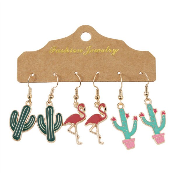 Cute Pattern Pendant And Earrings Set Small And Personalized - Image 4