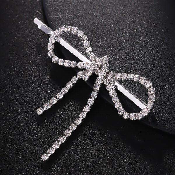Bow Barrettes Side Bangs Cropped Hair Clip Barrettes - Image 5