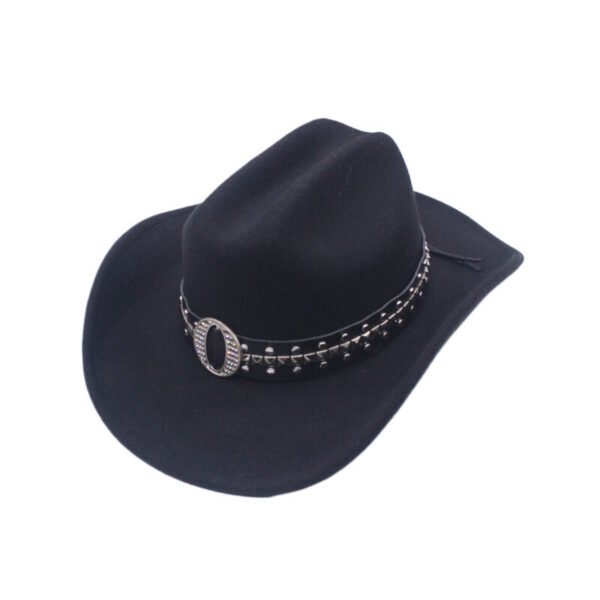 Casual Fashion Double-sided Color Matching Cap Cashmere Jazz Top Hat - Image 3