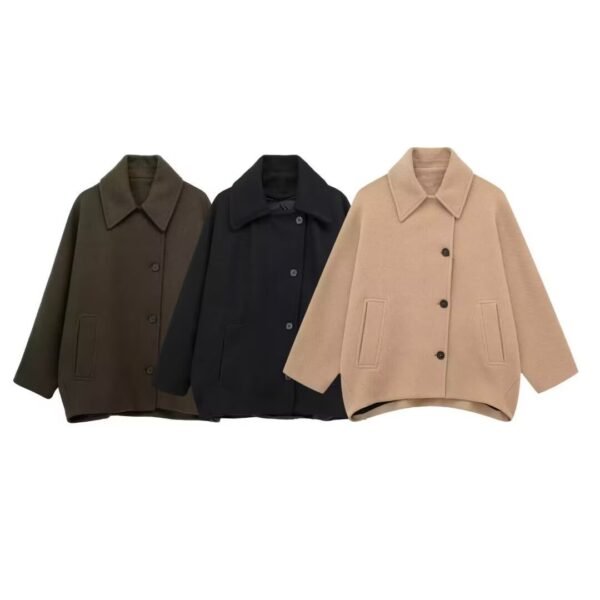 Autumn New Wool Blended Short Coat - Image 4