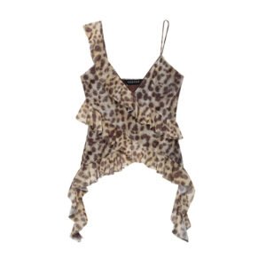 Ruffled Irregular Pure Wind Sleeveless Sexy Top