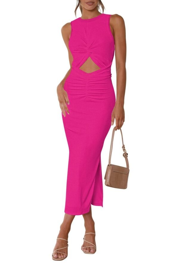 Women's Sleeveless Hollow-out Hem Dress - Image 6