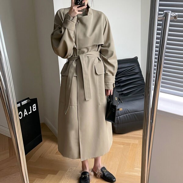 Women's Long Fashion Trench Coat - Image 5
