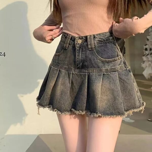 American Retro Pleated Skirt Exposure-proof Skirt Skirt - Image 4
