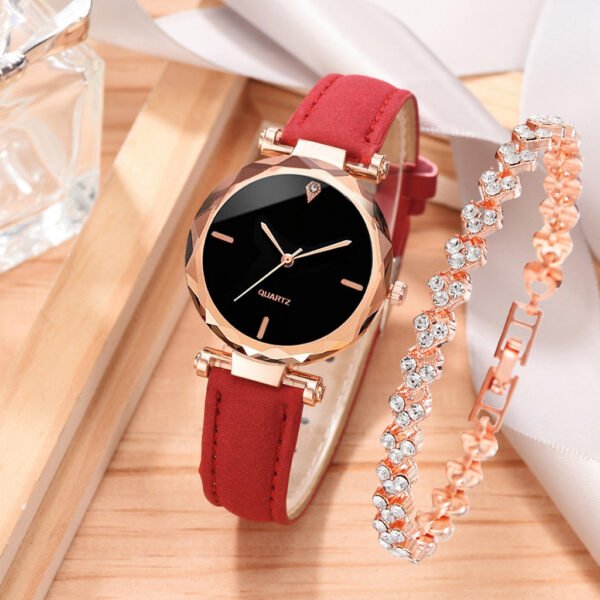 Watch Simple Belt Watch Quartz Watch Bracelet Suit - Image 5