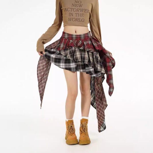 Women's American-style Retro Patchwork Skirt - Image 4