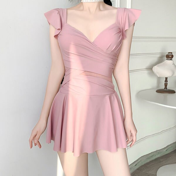 Women's One-piece Solid Color French Swimsuit - Image 5