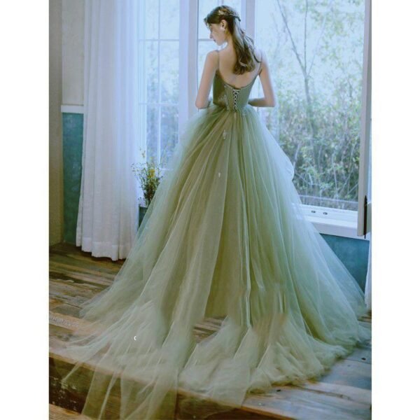 Women's Casual Versatile Green Forest Style Dress - Image 7