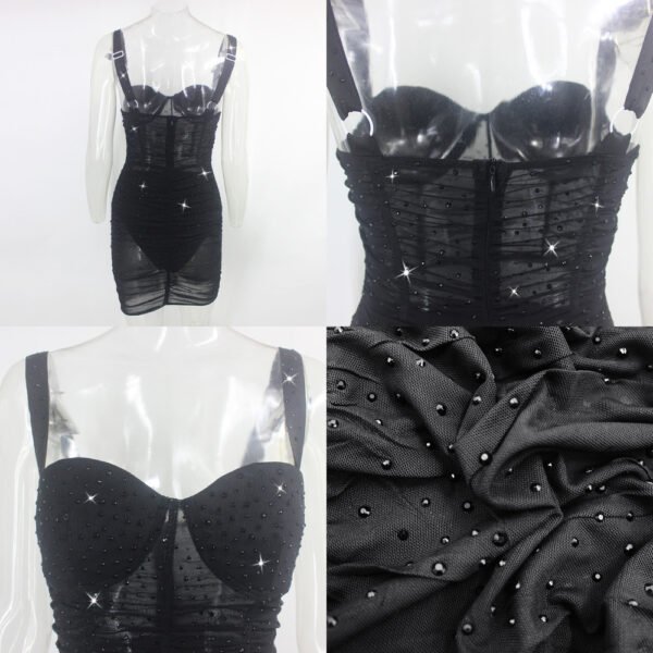 Sexy perspective lace low-cut dress - Image 4