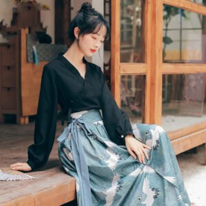 Women's Fashion Casual Vintage Dresses Two-piece