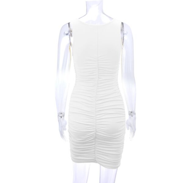 Cross Border Sleeveless Ruffle Hip Sexy Dress - Image 5