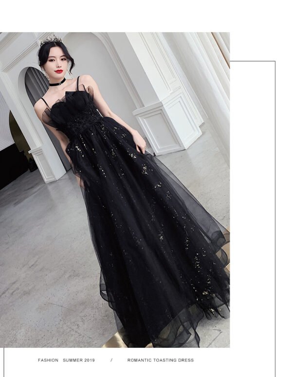 Black Evening Dress Temperamental Minority High-end - Image 3