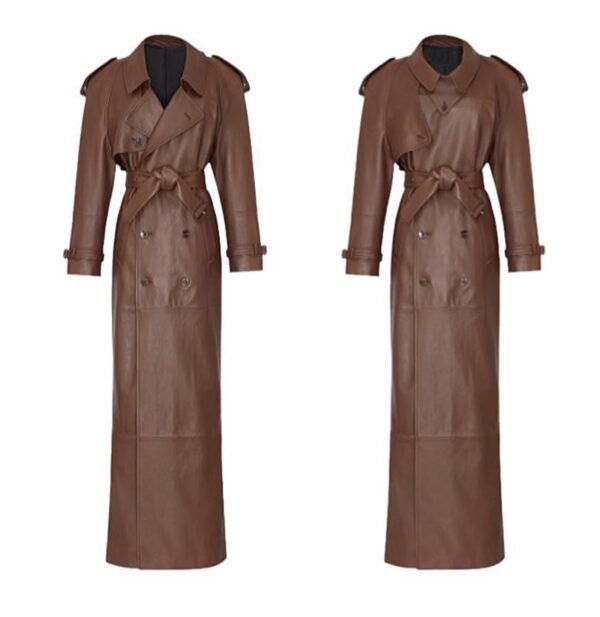 Autumn And Winter New Sheepskin Fried Street Handsome Trench Coat Coat - Image 4