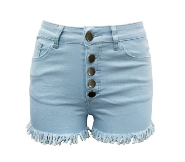 Women's Denim Shorts Buttons Decorative Sexy Denim Shorts - Image 6