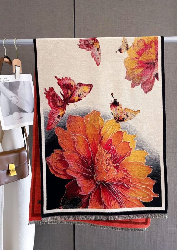 Autumn And Winter Duplex Printing Thickened Artificial Cashmere Scarf - Image 5