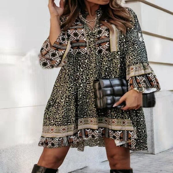 Women's New Temperament Commuter Digital Printing Dress