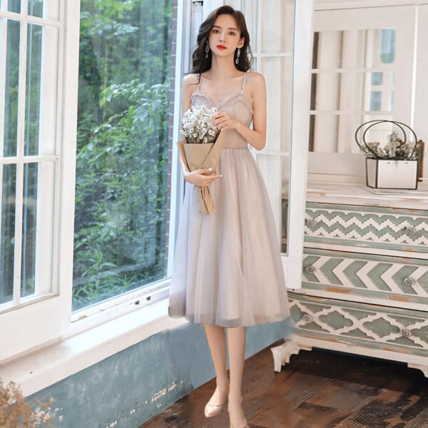 Banquet Evening Women's Light Luxury Small Bridesmaid Dress - Image 4
