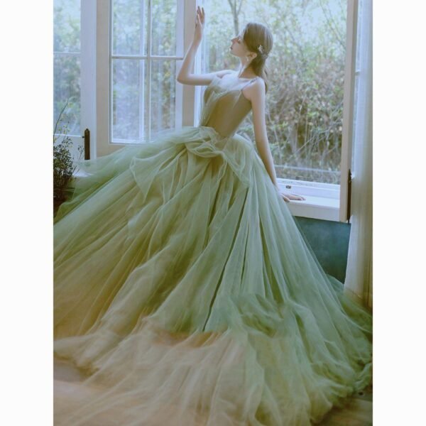 Women's Casual Versatile Green Forest Style Dress - Image 6