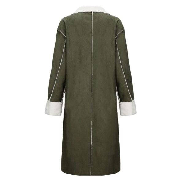 Casual Leather Thickened Trench Coat Loose Fashionable Jacket - Image 7