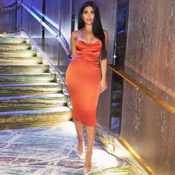 Halter open-back strappy hip dress - Image 7